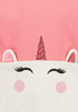 Blue Seven Girls Unicorn Print Hoody – Salmon and Off White 764700